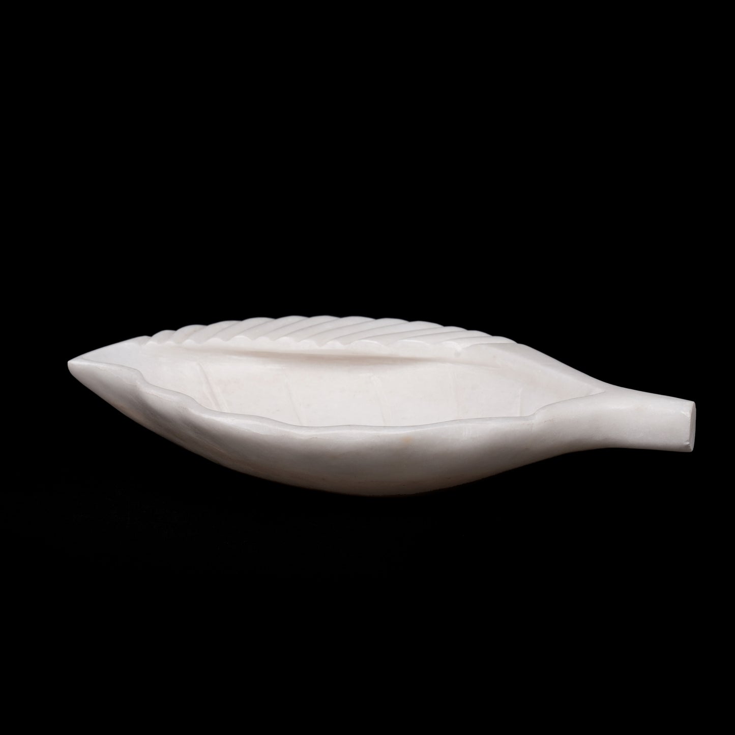 Leaf Shaped Urli Multipurpose White Marble Bowl