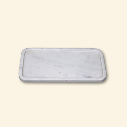 Bandeja minimalista de mármol blanco | Art Decor Accent