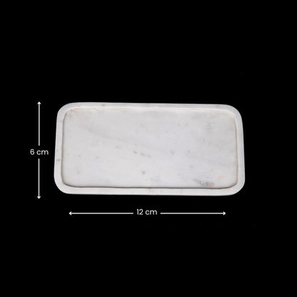 Bandeja minimalista de mármol blanco | Art Decor Accent