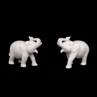 Royal Jaipur White Marble Table Elephant artefacts