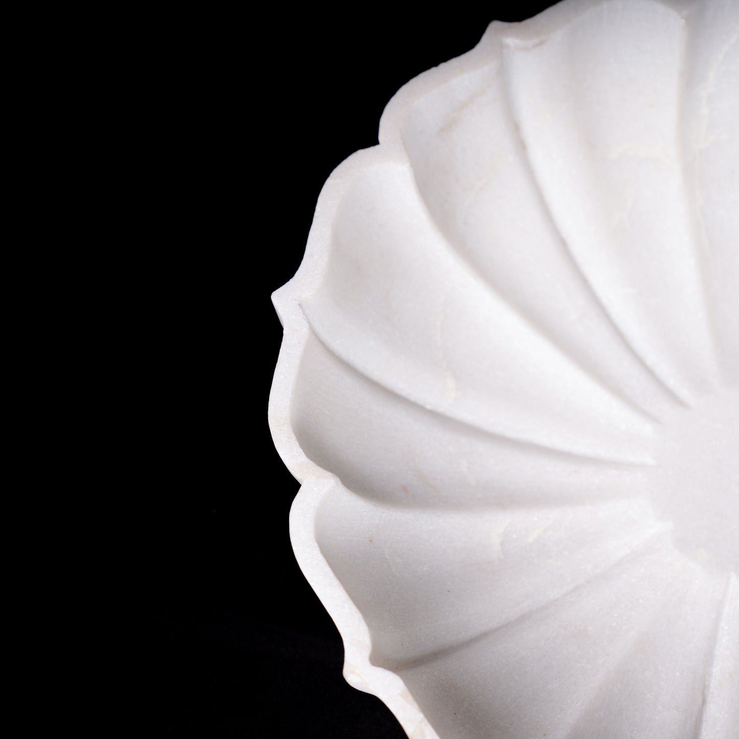 Royal White Marble Arch Shaped Urli Bowl for Multipurpose Use
