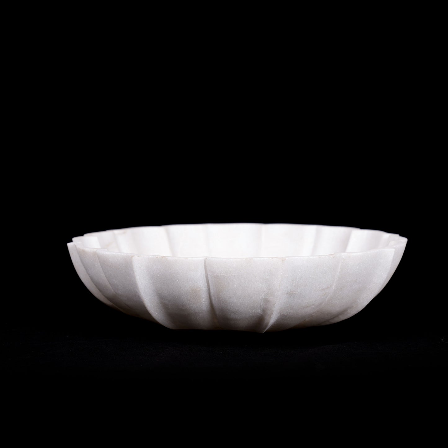 Royal White Marble Arch Shaped Urli Bowl for Multipurpose Use