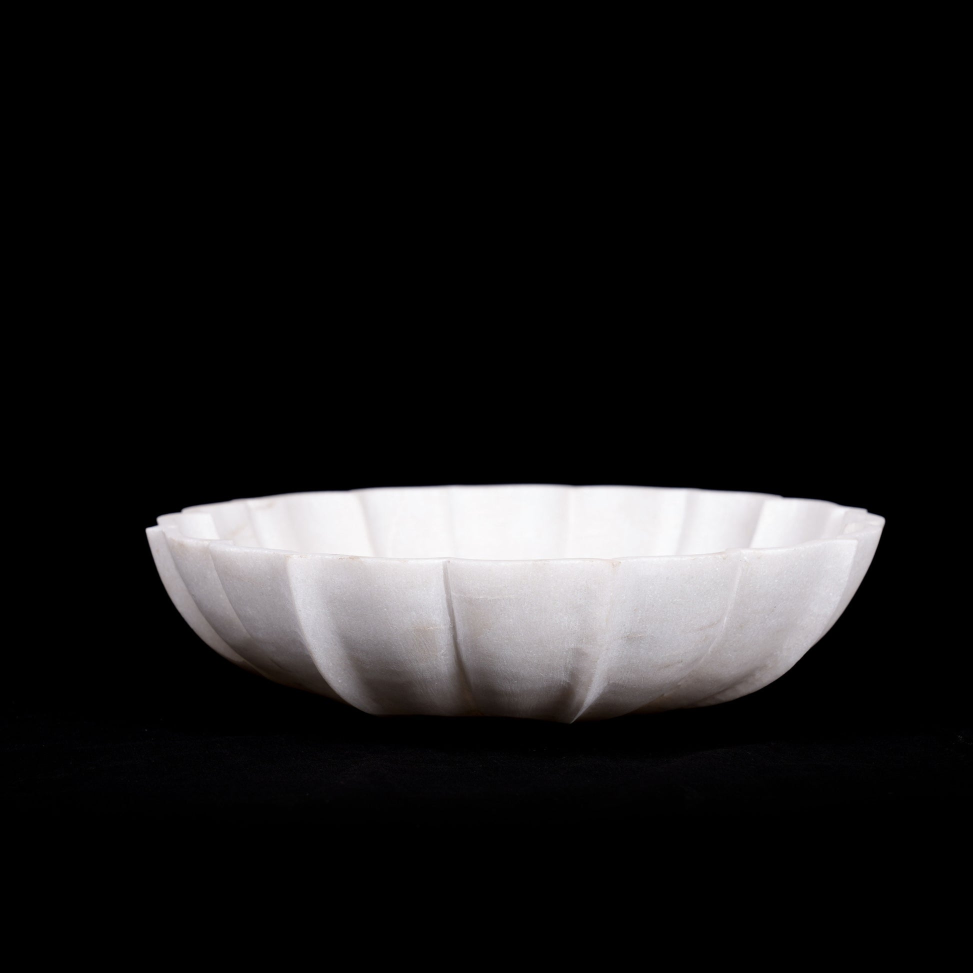 Royal White Marble Arch Shaped Urli Bowl for Multipurpose Use
