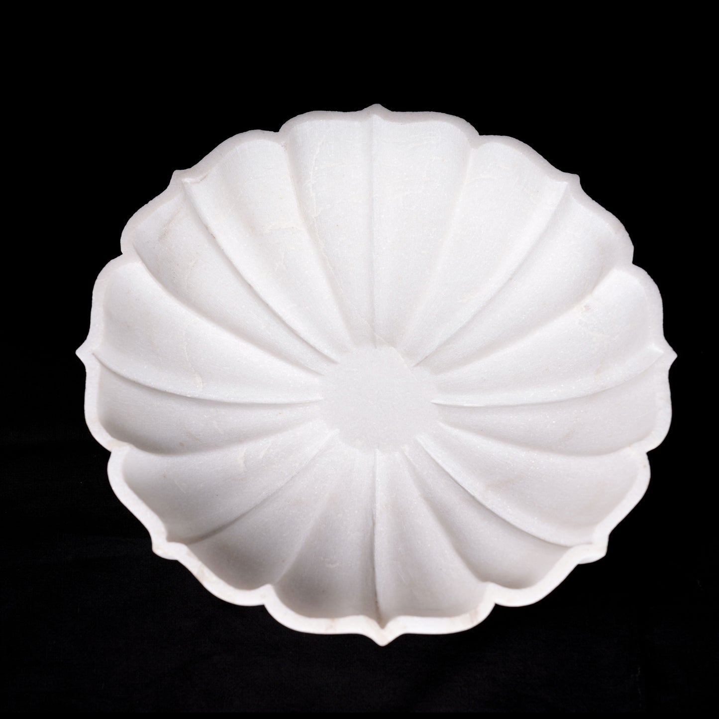 Royal White Marble Arch Shaped Urli Bowl for Multipurpose Use