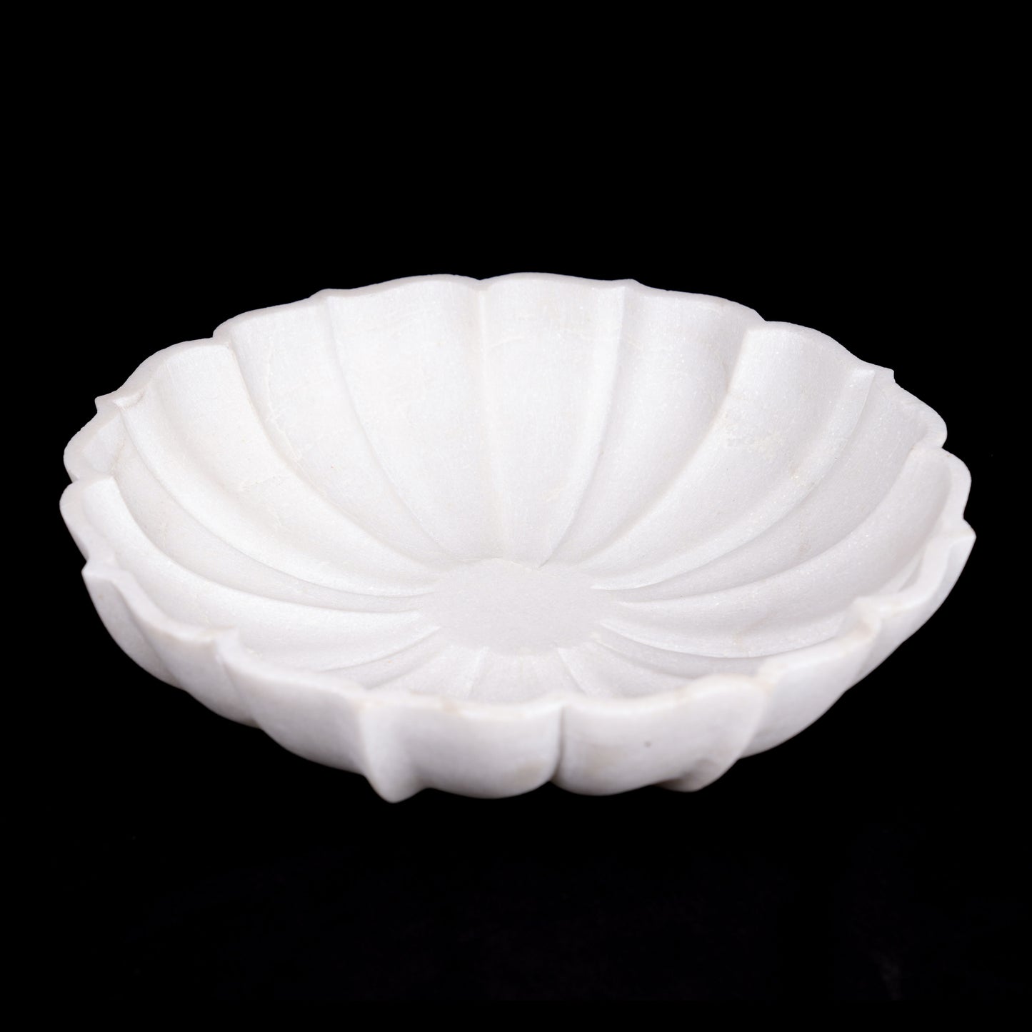 Royal White Marble Arch Shaped Urli Bowl for Multipurpose Use