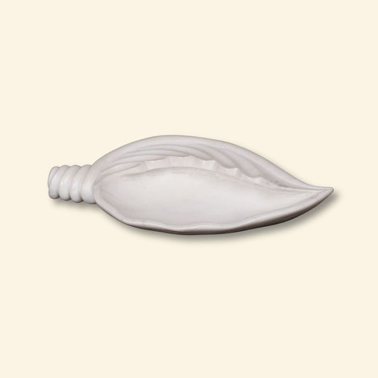 Urli en forma de concha | Cuenco multiusos de mármol blanco para una decoración elegante