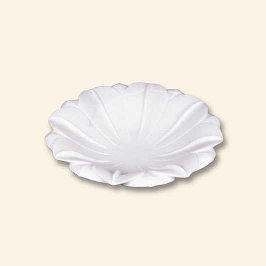 Urli de loto de mármol blanco | Cuenco multiusos para sala de estar y cocina